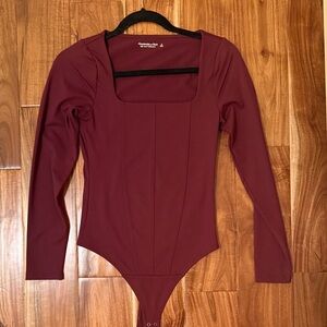 Abercrombie Square-Neck Long Sleeve Bodysuit